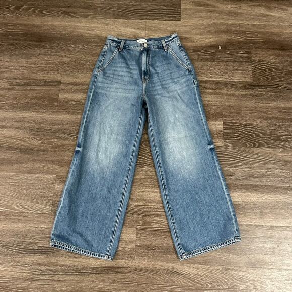 Pistola‎ Loretta Utility High Rise Wide Leg Ankle Jeans Tonic Carpenter 27 EUC - Picture 11 of 16